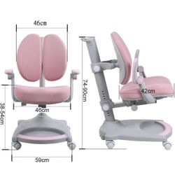 Kids Desk Chair with Wheels Ergonomic Student Chair Kids Computer Desk Chair Adjustable Height and Depth Kids Study Chair 360° Swivel Chair for Boys a