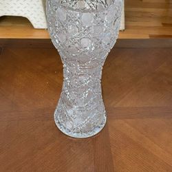 Antique Crystal Vase. Cut Glass American Brilliant Period.  1890s-1920s 