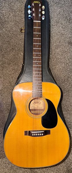 1985 Shiro WS12F Six String Acoustic Guitar W/Case - MIJ by Matsumoku