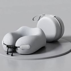 Memory Foam Travel Neck Pillow with Case 5 Colors