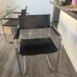 4 Black Chairs (One Free Broken One)