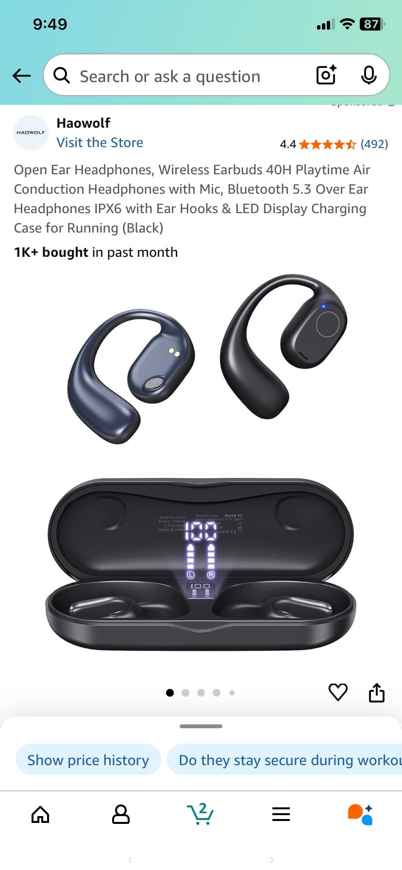 Headphones Open Ear Wireless Bluetooth