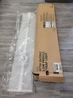 Commercial Electric 4 ft LED High Output Low Profile Wrap Light, New Open Box, $55