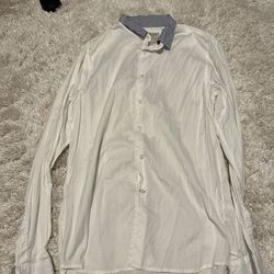 Guess Long-Sleeve White Collar Shirt 