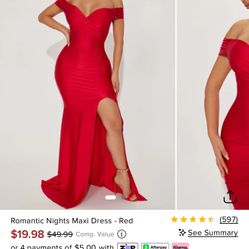 Red Fashion Nova Dress 