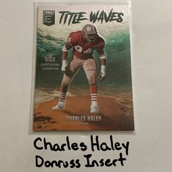 Charles Haley San Francisco 49ers Hall of Fame LB Donruss Short Print Insert Card. 