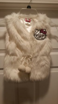Hello Kitty Faux Fur Vest Super Cute Size XS or4/5t