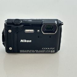 Nikon W300 Waterproof Underwater Digital Camera with TFT LCD, 3", Black (26523)