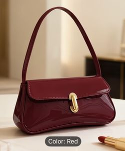 KRYEON Women's Elegant Quilted Crossbody Bag with Detachable Strap & Turn-Lock Closure - Glossy -Like Quilted Handbag (No) in White/Black/Red/Pink/Cof