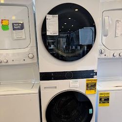LG Single Unit Front Load WashTower™ — Washer + Gas Dryer Combo