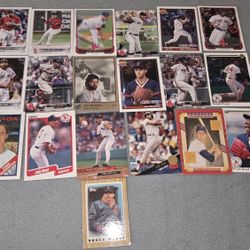 Lot of 19 Boston Red Sox MLB Baseball Cards