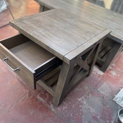 Wooden Table And Coffee Table 
