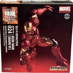 SCI-FI Revoltech 024 Iron Man 2 Mark 6 ABS PVC Action Figure Kaiyodo Marvel Hero