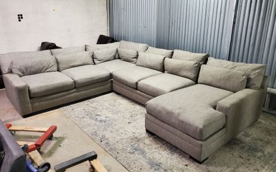 American Signature Winston Gray Sectional Sofa