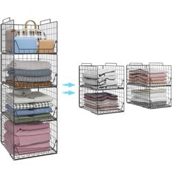 Stackable Closet Organizers and Storage Bins