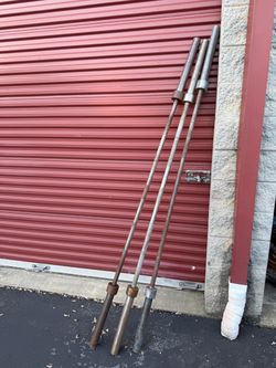 Heavy duty Olympic bars with clips