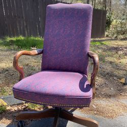 Upholstered Rolling Chair