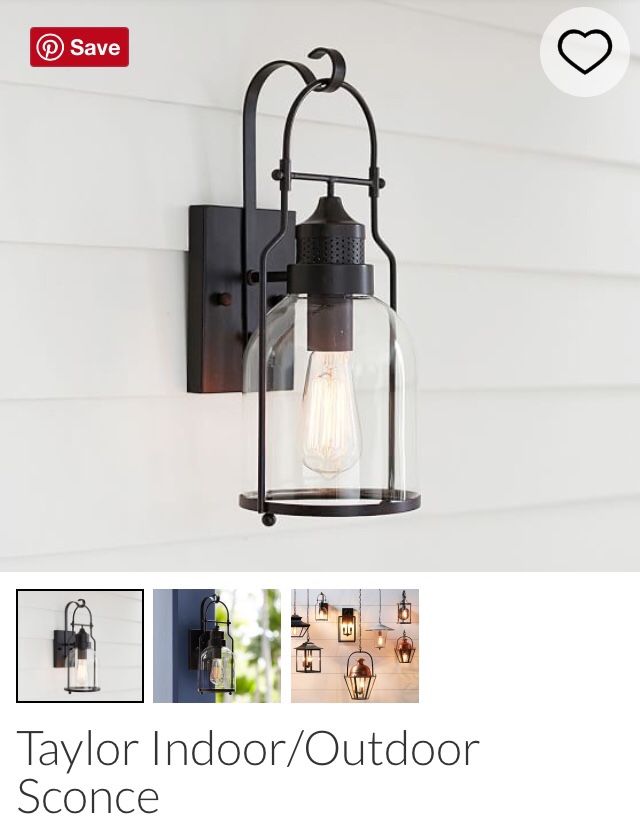 Pottery Barn Taylor Indoor/Outdoor Sconce / Antique Bronze / Retail $149 / Asking $90
