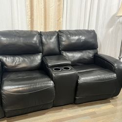 Black Leather couch 