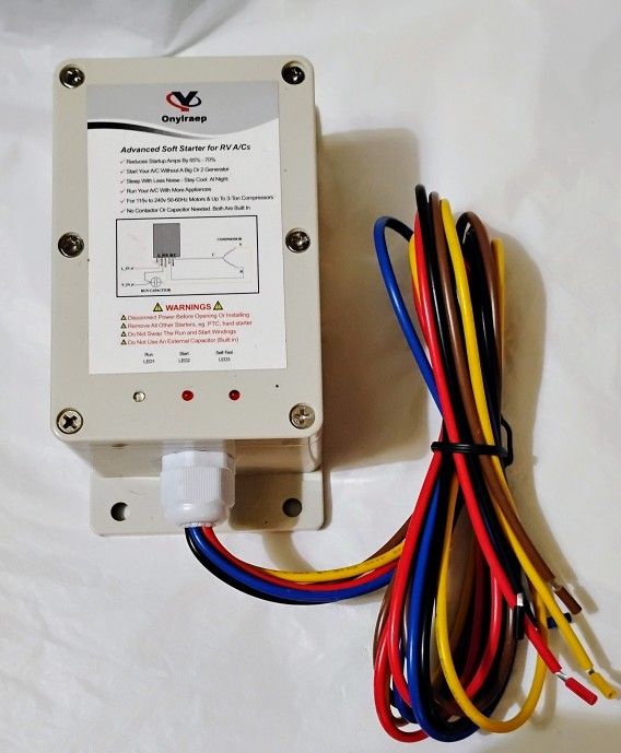 Advanced Soft Starter For RV A/Cs 115 To 240 Built In Contractor + Capacitor Mobile Travel Vehicle