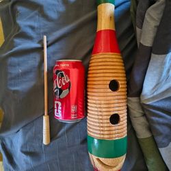 New Extra Large Wood Percussion Guiro with scrappers Guayo Churuca Recu Recu