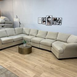 Ashley Beige 6-Piece Sectional Couch