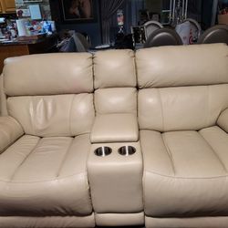 Leather Sofa And Loveseat.