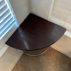 Corner Table and Jade Plant, Also The Artificial Fruit With The Delicate Oval Vase