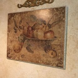 REDECORATING SALE - HOME DECOR 16”x20” Fruit Theme Wall Art