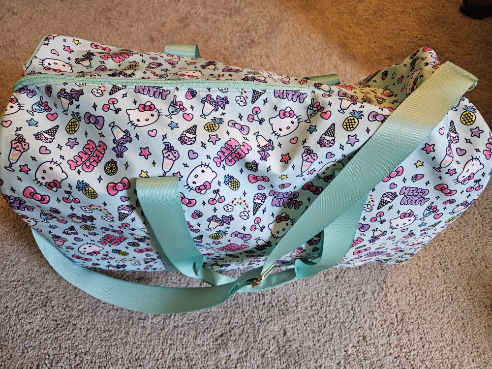 Blue Hello Kitty Duffel Bag, New With Tag