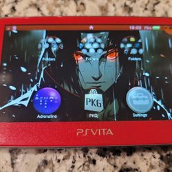 Ps Vita Red 1000 series Mod-ded Oled Playstation Ps1 Psp