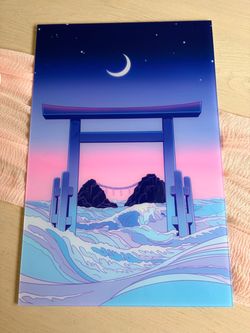 Gallery Panda Japanese Torii Gate Acrylic Wall Art 16x24” Gloss