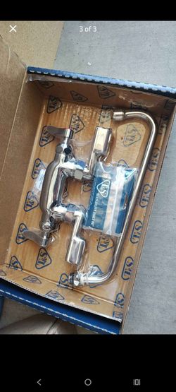 T&S Brass Wall Mount Commercial Faucet