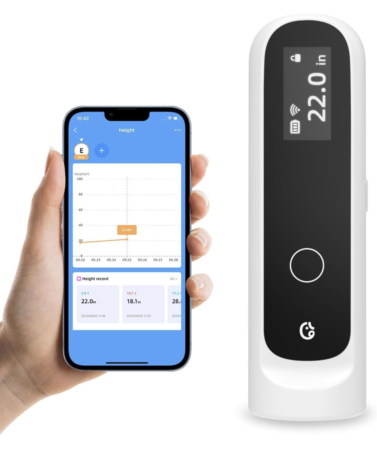 Smart Height Measurement for Kids - Wireless Wall Portable Design