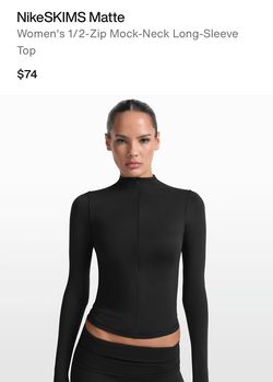 New skims Nike mock neck half zip