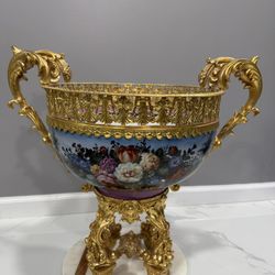 Large Porcelain Decorative Centerpiece Bowl