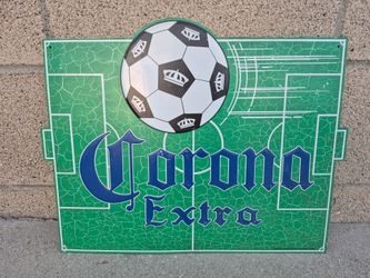 Corona Extra Soccer Metal Sign