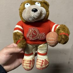 1991 VINTAGE NFL SAN FRANCISCO 49ERS FOOTBALL GOOD STUFF PLUSH TEDDY BEAR 10"