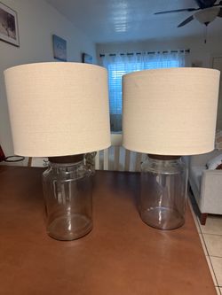 Set de 2 Lámparas de Cristal , y Organizador de despensa