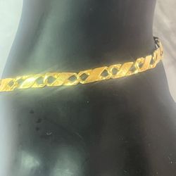 14k Figure 8 or Infinity Link Bracelet YELLOW GOLD