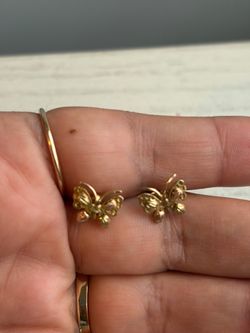 Black hills butterfly earrings 10k