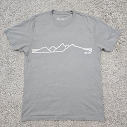 Stio Mountain Shirt Mens Small Gray Trail Outdoor Hiking Nature Graphic Softwear
