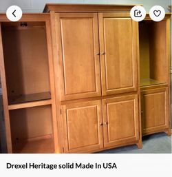 Drexel Heritage Solid Wood Armoire Cabinet