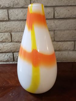 Retro Mid century Sasaki glass vase 14inch