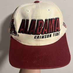 Vtg Sports Specialties Alabama Crimson Tide Double Script Wool Hat Shade (stain)