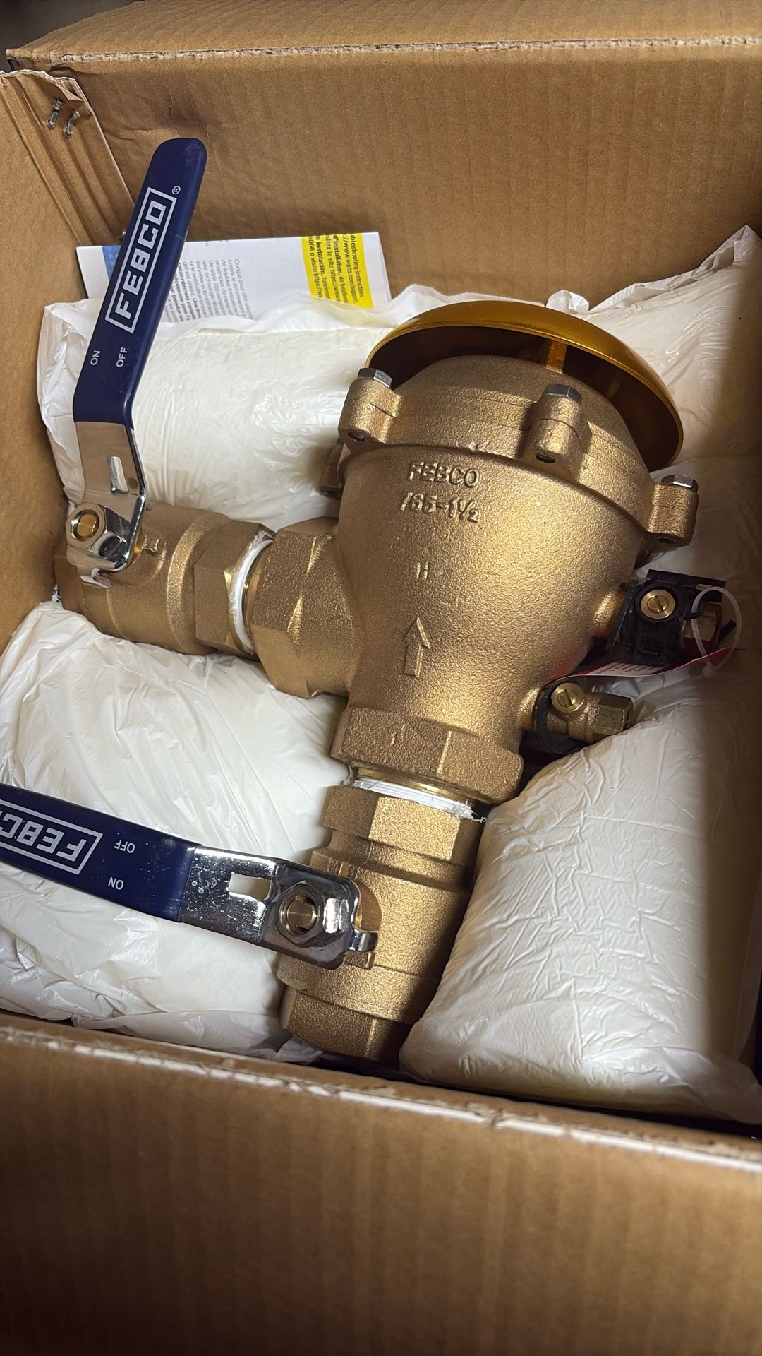 Inch and a half valve never been used
