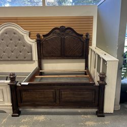 Dark Brown Queen Size Bed Frame (in Store)