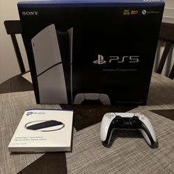 PS5 Slim Digital Edition + Controller + New Stand – Excellent Condition – $350 (Need Gone ASAP)