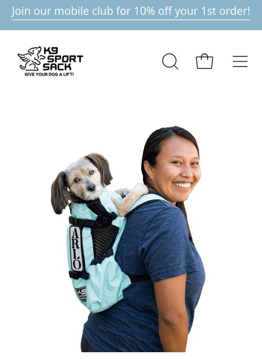 K9 Sport Sack Dog Backpack - Size Small
