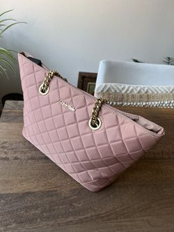 Calvin Klein Florence Dressy Quilted Nylon Tote Bag - Blush Pink